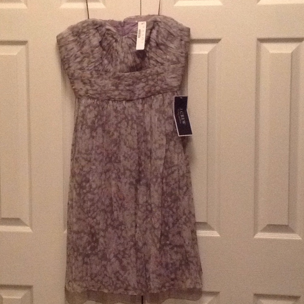 NWT J. Crew Marbella strapless dress in watercolor